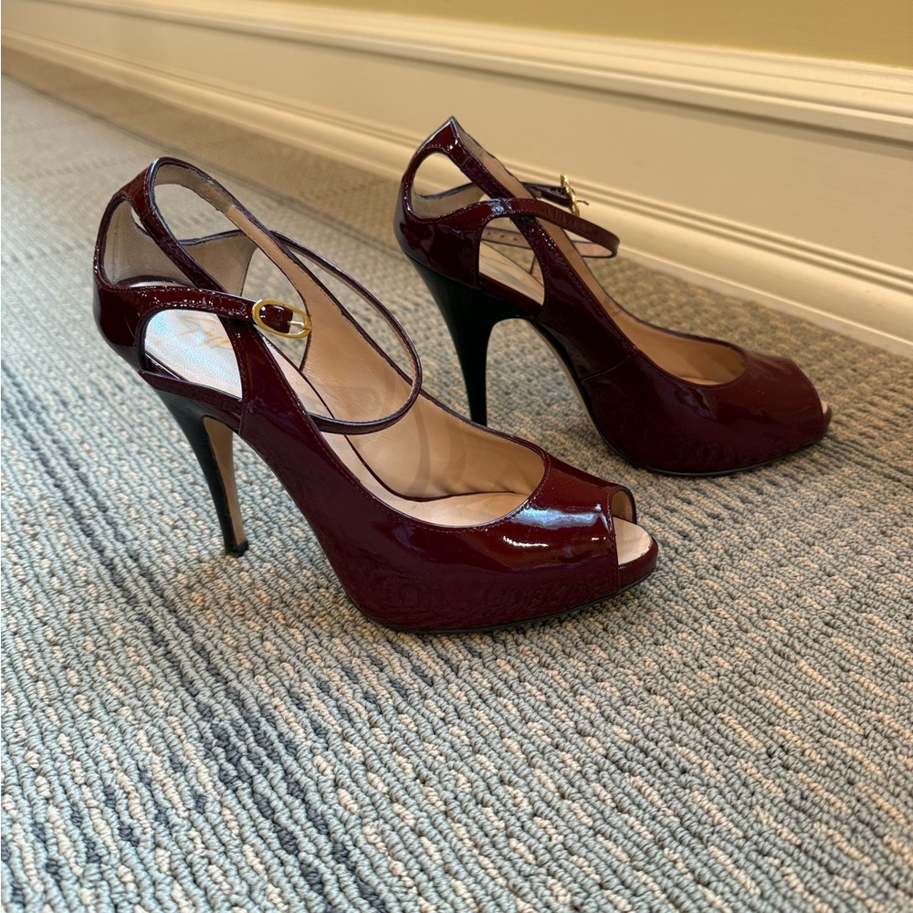 Giuseppe Zanotti Deep Red Patent Heels